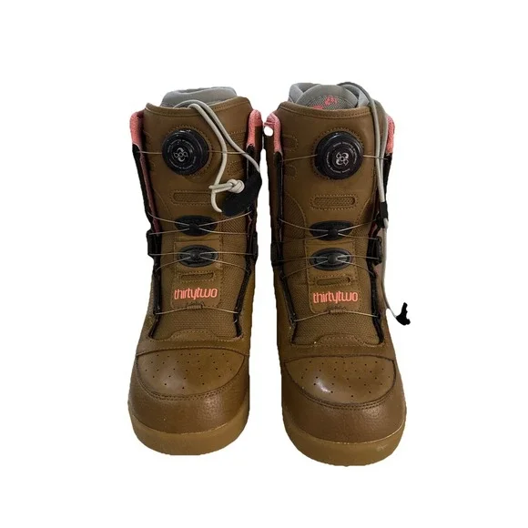 thirtytwo Women's Binary Boa Snowboard Boots Tan Pink Size 9 2014 READ - Picture 2 of 10